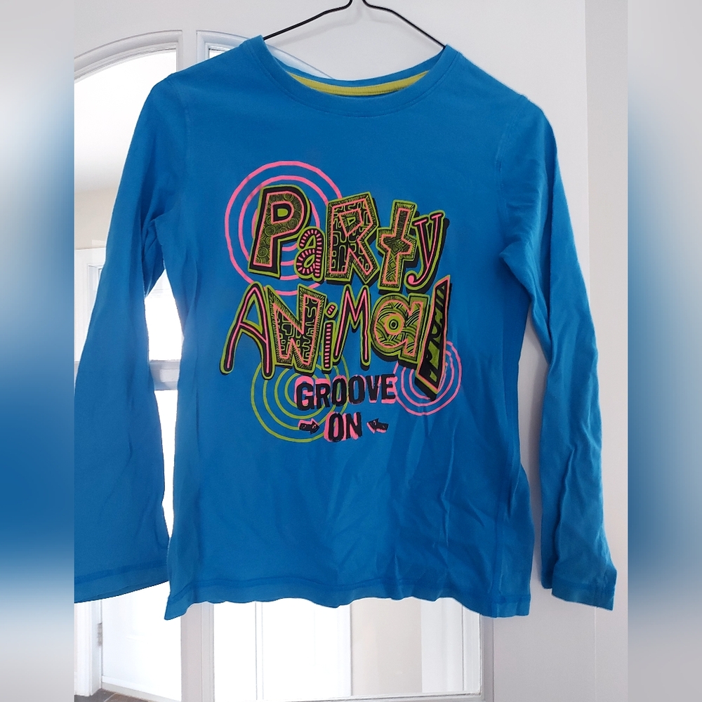 Blue Kids Shirt with Graphic Print